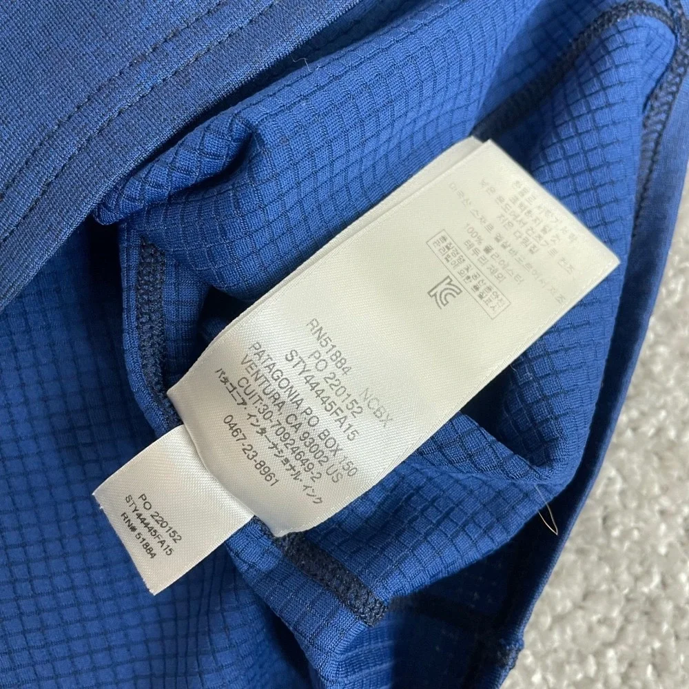 Patagonia Capilene 1/4 Zip Pullover Mens Large Midweight Zip Neck Baselayer Blue